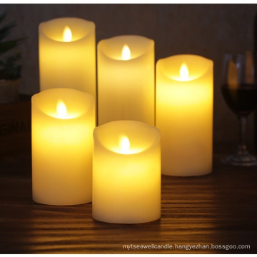 2-Key Battery Operated Flickery Plastic LED Candle